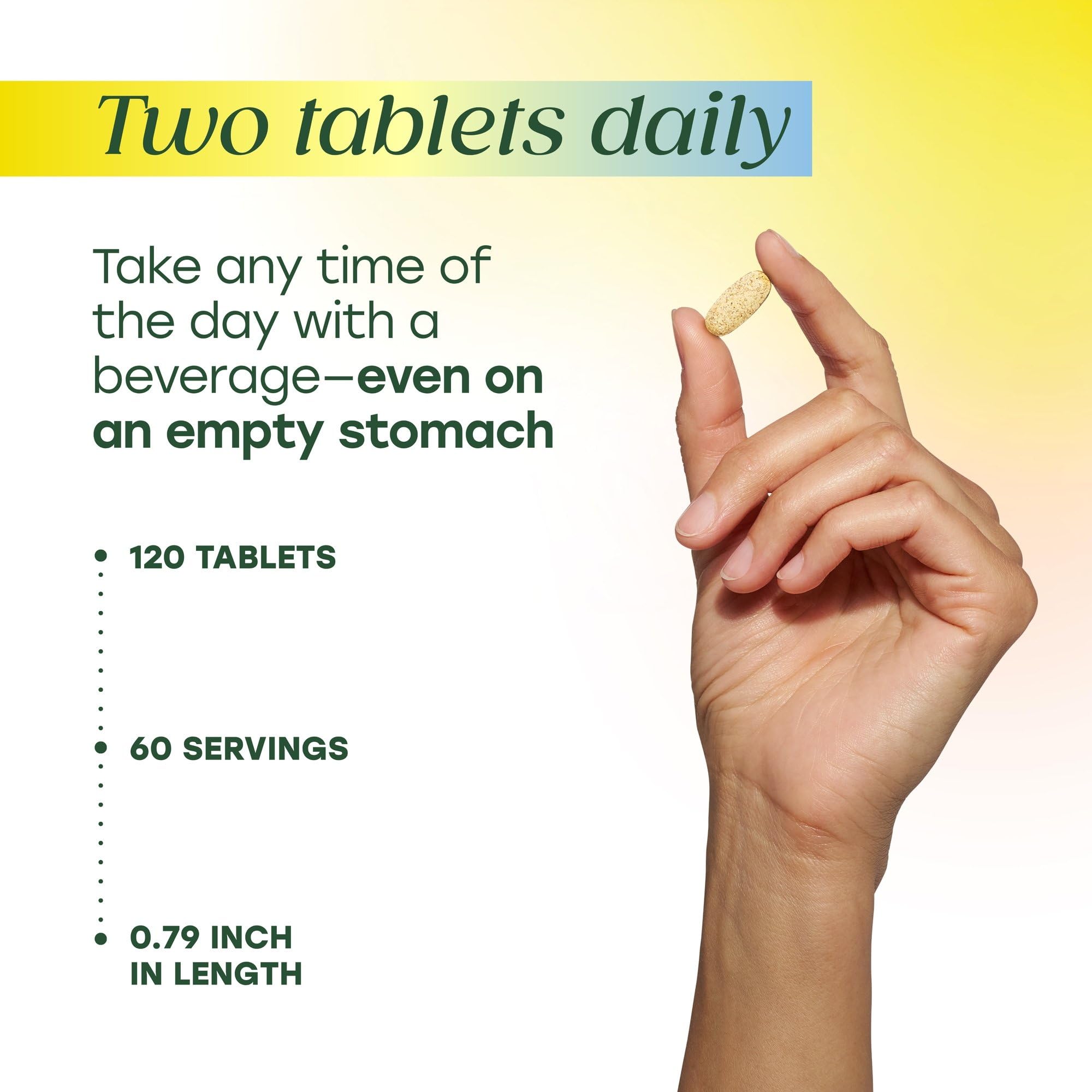 MegaFood Advanced Multivitamin for Men 55+, Mens Multivitamins 50 Plus, Methylated B12, Methyl folate, Choline, Vitamin D, Brain & Muscle Health, Immune Support, Vegetarian - 120 Tablets (60 Servings) - Image 5