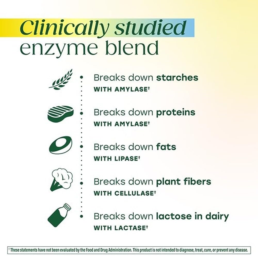 MegaFood Dual-Action Digestive Enzymes for Women & Men - Gas & Bloating Relief for Women & Men - Supports Nutrient Absorption & Digestive Health - Vegan, Gluten Free - 60 Capsules, 60 Servings - Image 4
