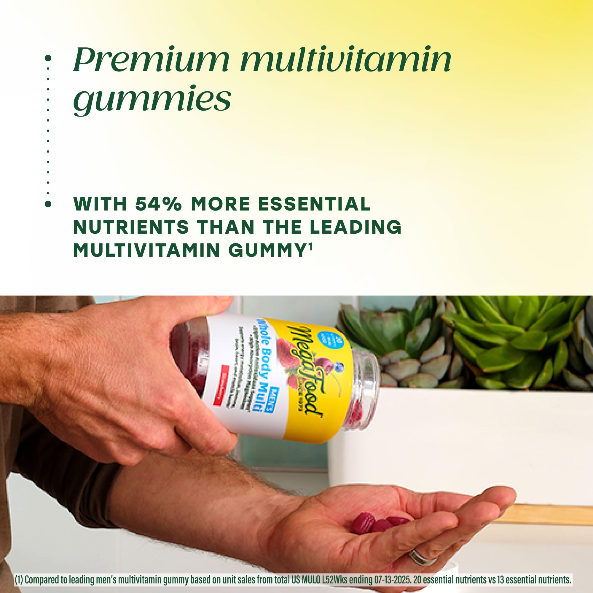 MegaFood Men’s Whole Body Multivitamin Gummies - Multivitamin For Men - Vitamin C, Magnesium Citrate, Vitamin D3, Methylated B12 & Zinc - Muscle, Brain, Heart, Immune Support - 90 Gummies, 30 Servings - Image 7