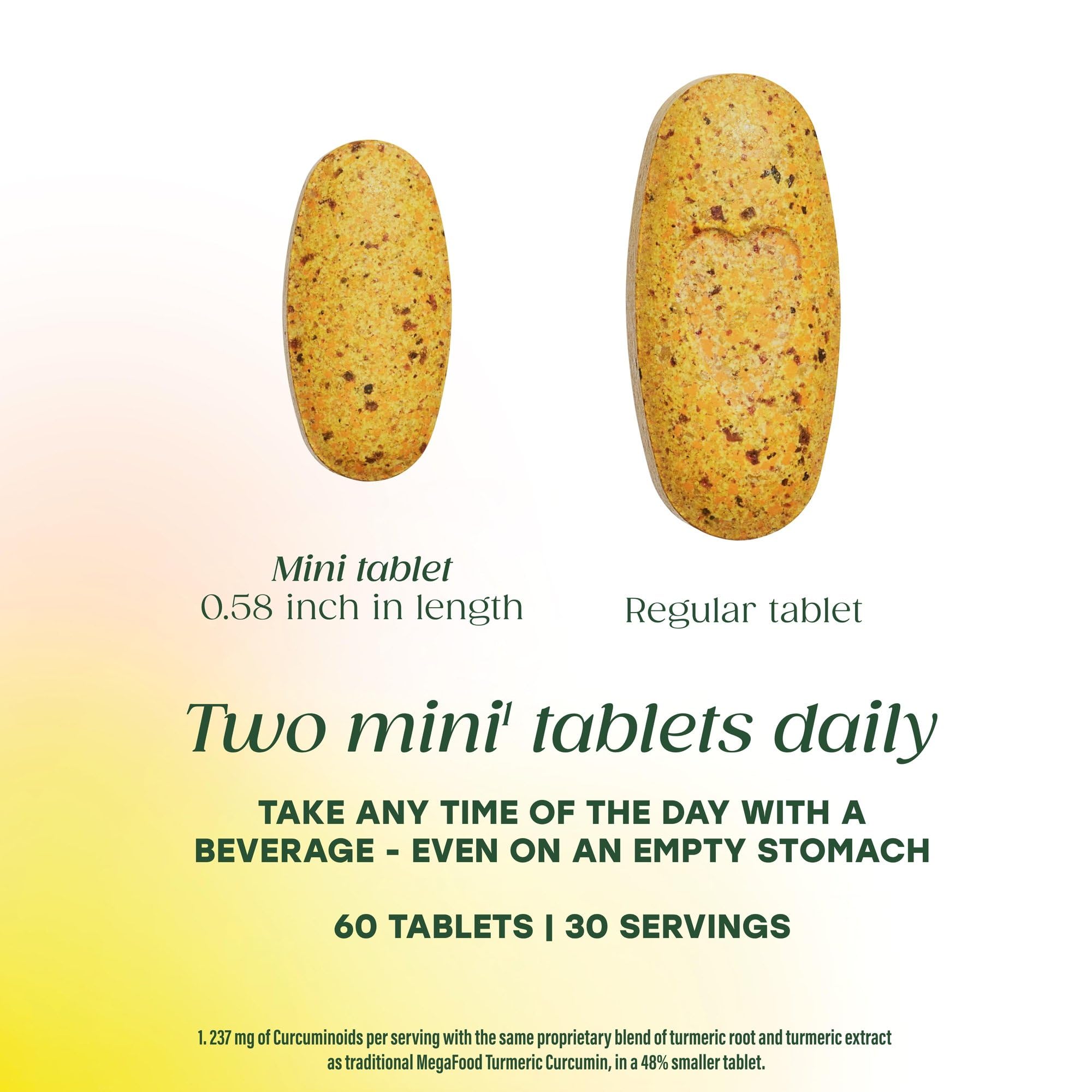 MegaFood Whole Body Minis Turmeric Curcumin Supplement - Turmeric Supplement With Black Pepper - 237 mg Curcuminoids Per Serving - Antioxidant & Immune Support - Vegan - 60 Mini Tablets, 30 Servings - Image 5