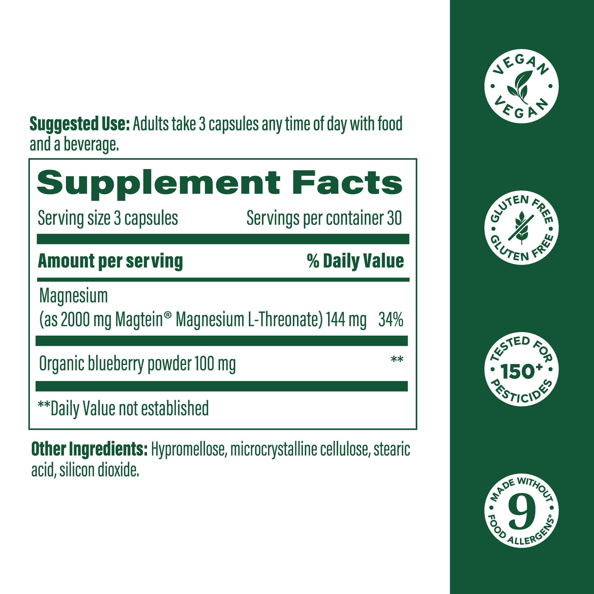 MegaFood Men's 55+ One Daily Multivitamin (90 Tablets) & Magtein Magnesium LThreonate (90 Capsules) Bundle - Supports Energy, Nervous System & Health - Cognitive Support - Gluten Free & Vegetarian - Image 6